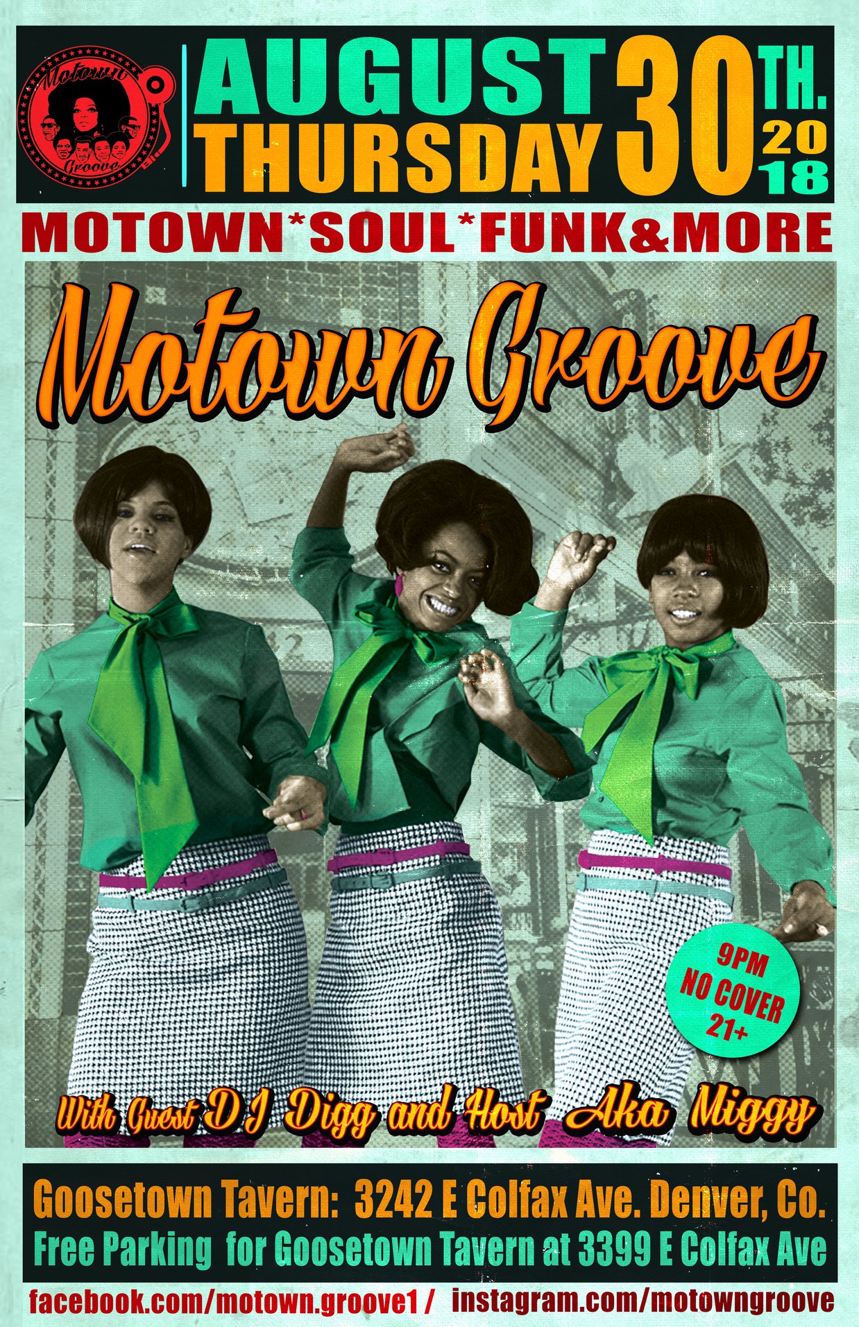 40139754_2148070218793959_5248605921550008320_o-1 Bluebird District on Colfax Avenue This Thursday Motown Groove Dance party at Goosetown Tavern  Motown,Soul,Funk and more