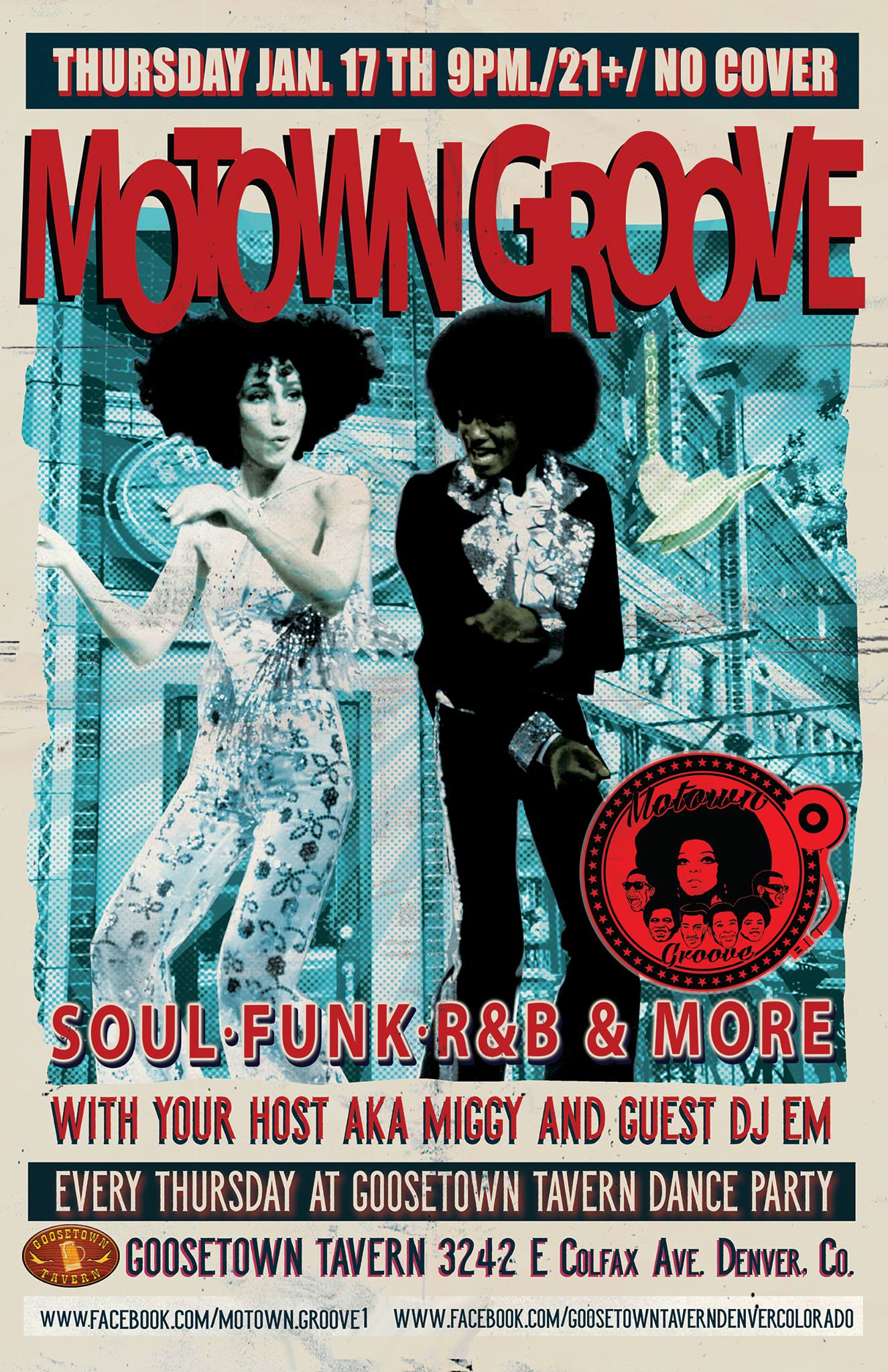 49286325_2235714286696218_5136558131832160256_o-1 Bluebird District on Colfax Avenue This Thursday JAN.17TH Motown Groove Dance party at Goosetown Tavern