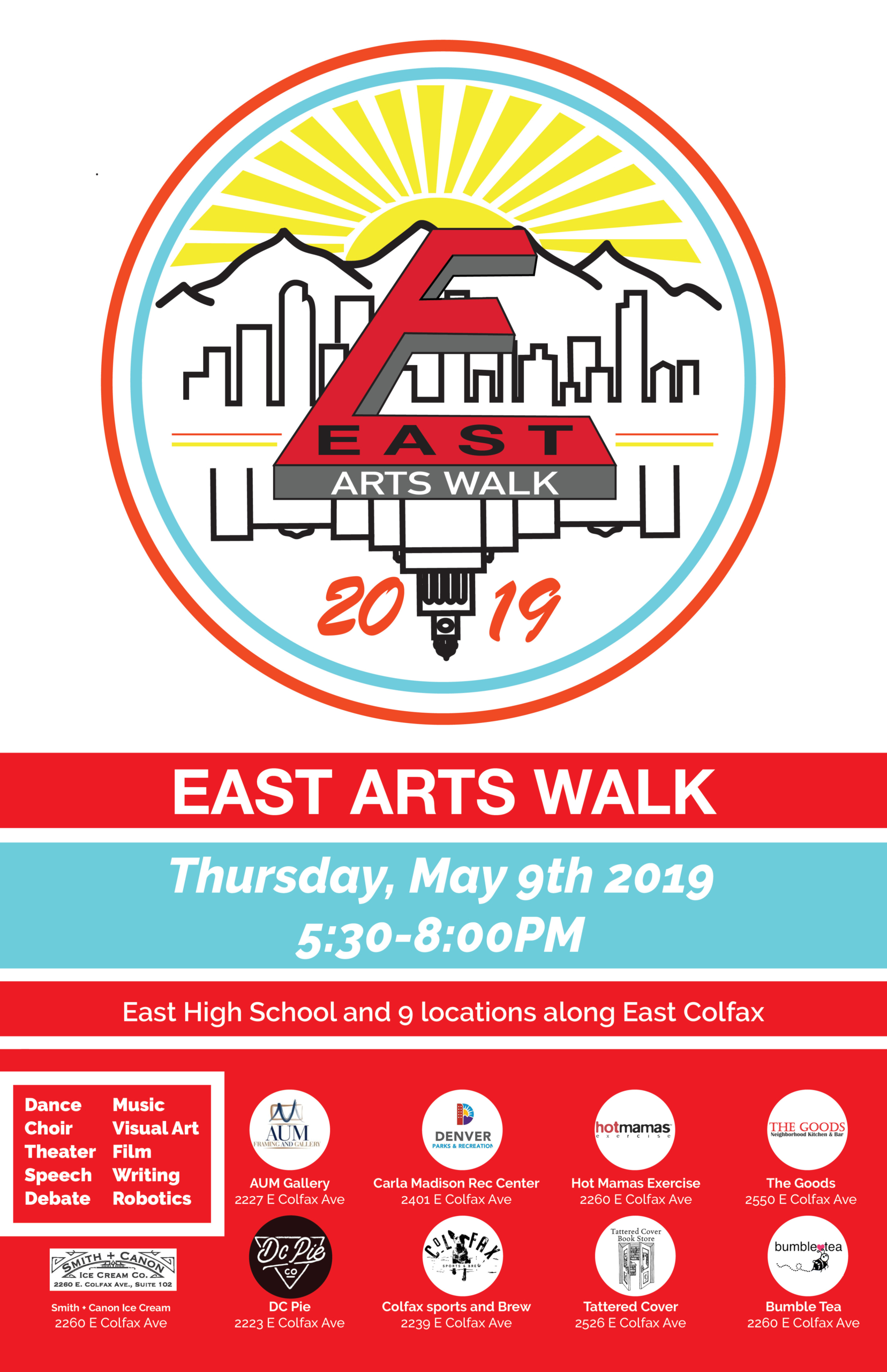 East_arts_walk_poster_2019-scaled Bluebird District on Colfax Avenue 8th Annual East High School Arts Walk