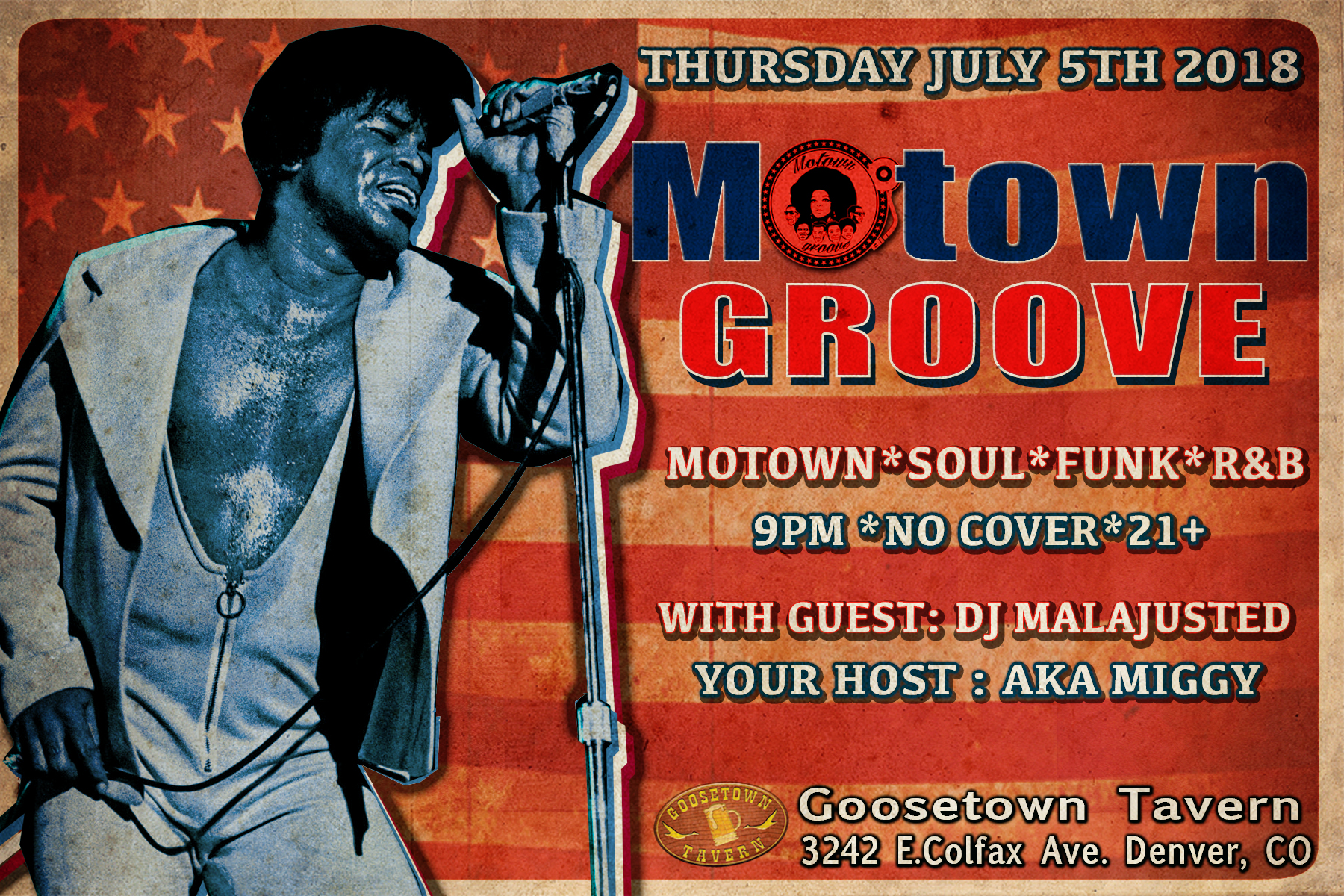 July5-1 Bluebird District on Colfax Avenue Motown Grooves at Goosetown Tavern