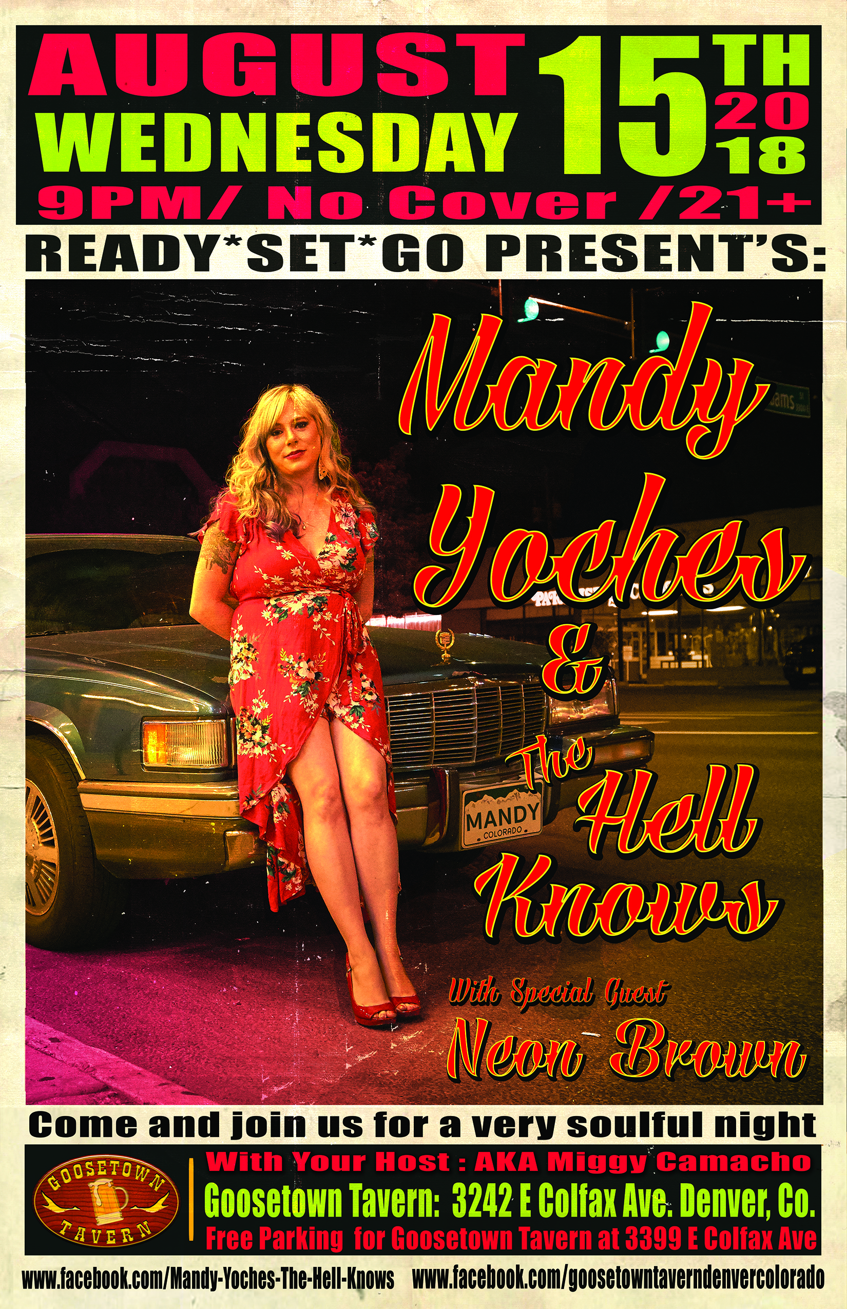 Mandy-the-hell-aug15-web Bluebird District on Colfax Avenue Mandy Yoches & The Hell Knows? at Goosetown Tavern!  With guest Neon Brown